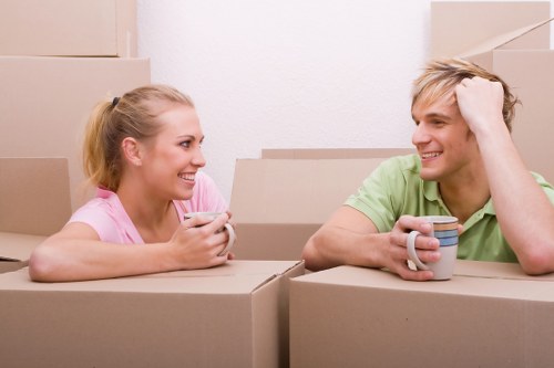 Removal team packing household items for a move in Richmond upon Thames