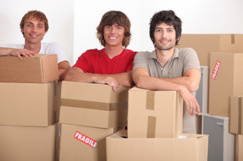 Loading furniture into a truck for a local Richmond move
